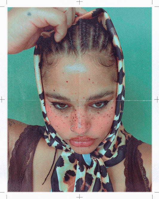 Leopard Print Satin Scarf