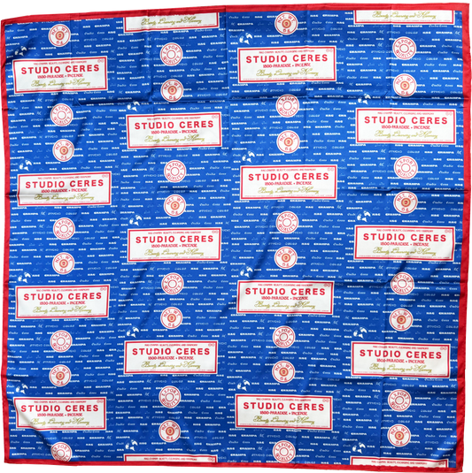 Incense Repeat Pattern Scarf with mirrored back