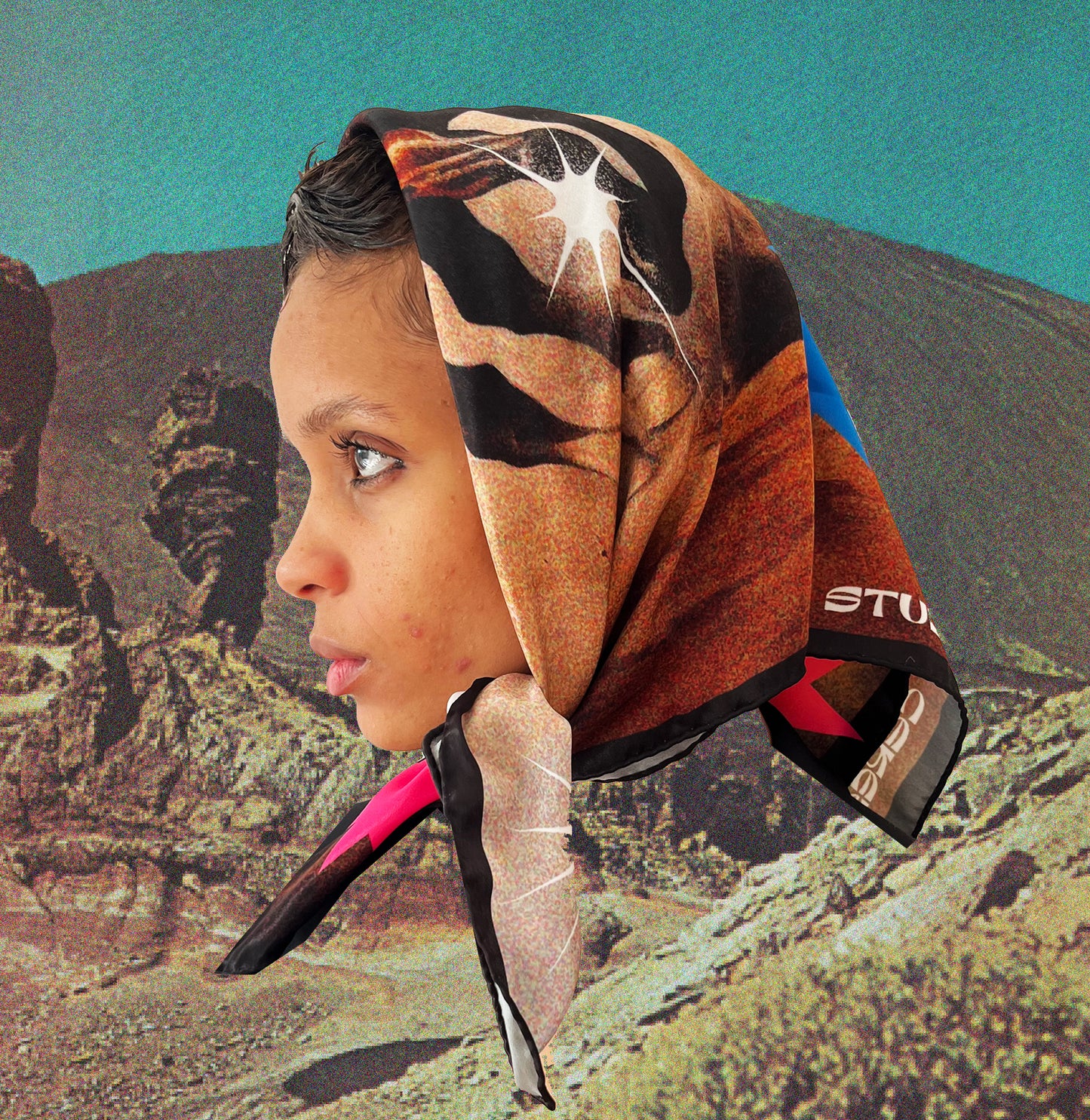 Run Away Satin Headscarf - Studio Ceres Luxe