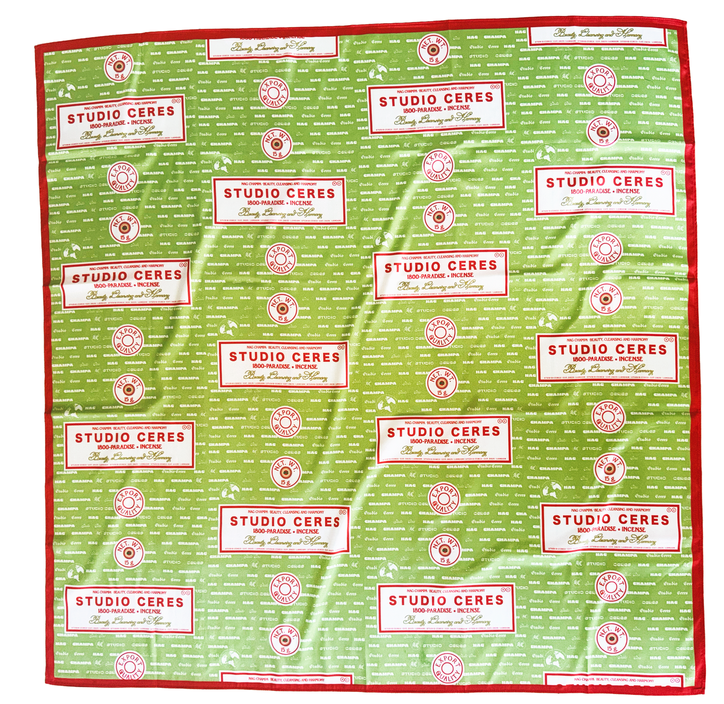 Incense Repeat Pattern Scarf with mirrored back