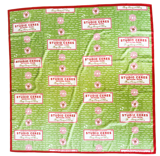 Incense Repeat Pattern Scarf with mirrored back