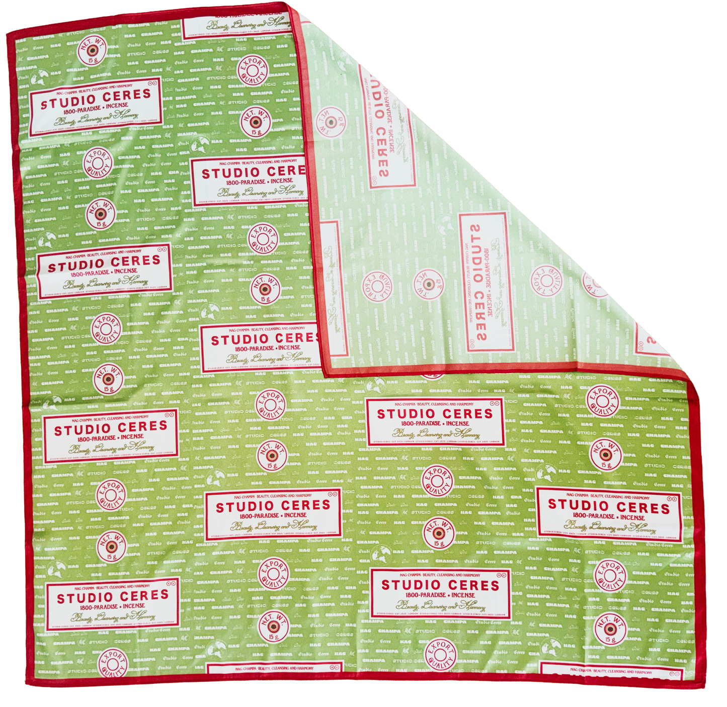 Incense Repeat Pattern Scarf with mirrored back