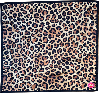 Leopard Print Satin Headscarf